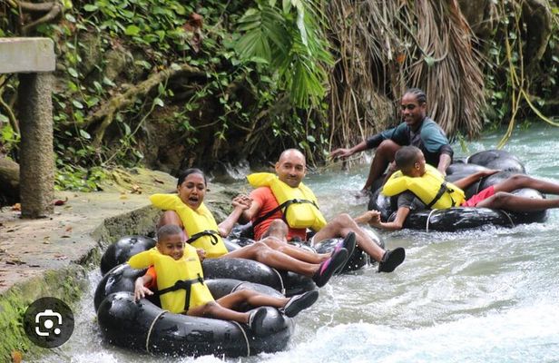 Blue Hole Secret Falls and Calypso River Tubing from Falmouth 