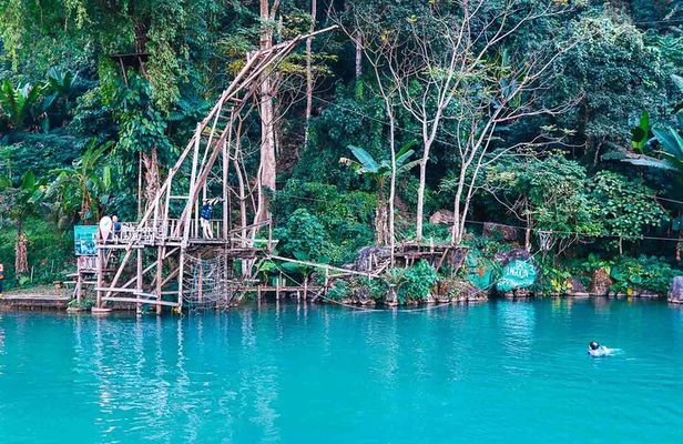 Vang Vieng Tour A Blue lagoon 3 with Caves and Zipline
