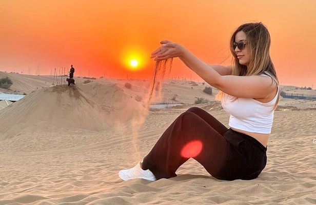 Red Dune Desert Safari with Camel Riding Sand Boarding BBQ Dinner