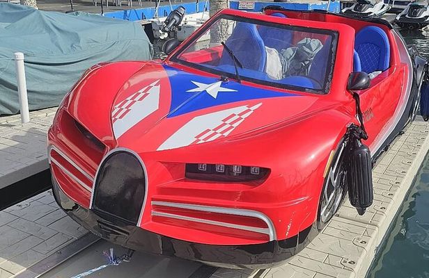 San Juan Watersports Car Rentals Red Bugatti