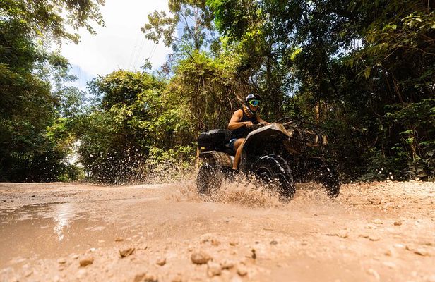Cancun ATV Wild Pass, with Zipline, Cenote & Tequila Tasting