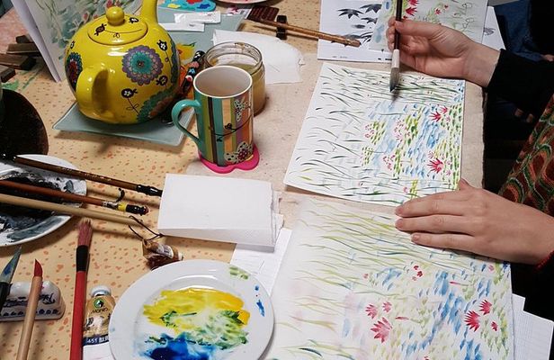 Giverny: Artist Mirai's Unique Chinese Watercolor Painting Class