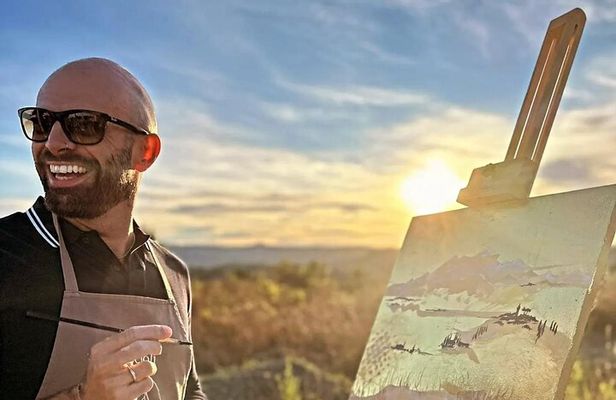  Painting and Wine Tasting in the Heart of the Tuscan Countryside