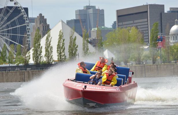 Guided Speed Boating Tour from Downtown Montreal