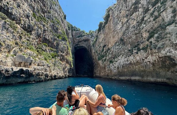 Speedboat Tour to Sazan Island, Haxhi Ali Cave and Marine Park