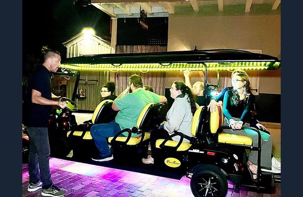 St. Augustine Ghost Tour on Premium Golf Cart with PiCk Up