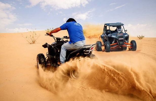 Doha Group Desert Adventure with Quad Bikes and Camel Rides