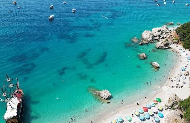 Sarande: Boat tour to Kroreza, Kakome, Qefal, Turtle Cave