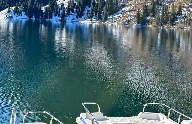 Big trip in 1 day: Kolsai lake Kaindy, and Black, Charyn, Canyon.