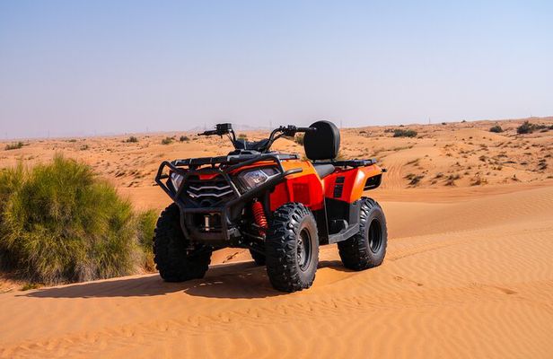 Dubai 4-5 hours Private Quad Bike Tour, Camel Ride and Softdrinks