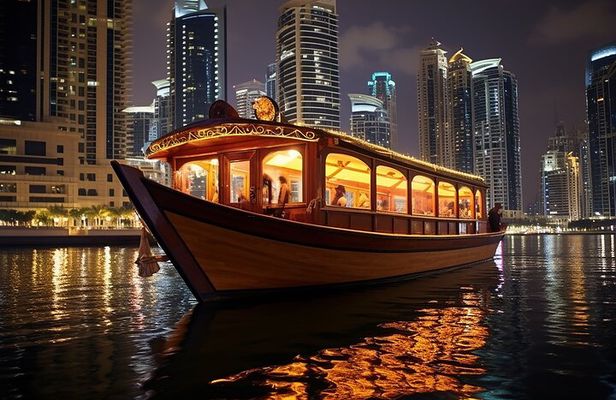 Luxury Dhow Dinner Cruise at Dubai Marina with Dinner & Transfers