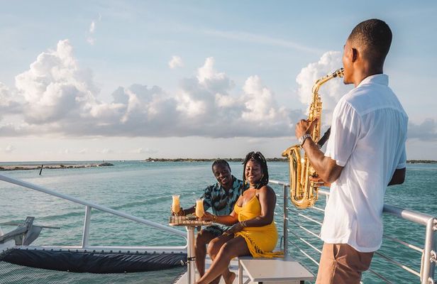 Luxury Catamaran Sunset Sail with Saxophone on Princess Grace
