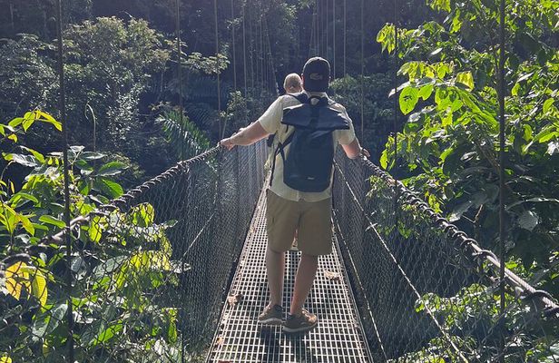 Private combo Hanging Bridges+Volcano Hike+Waterfall+Hot Springs