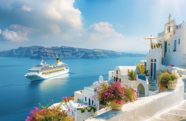 Fast Track Skip Cable Car Cruise-Friendly Santorini Tour