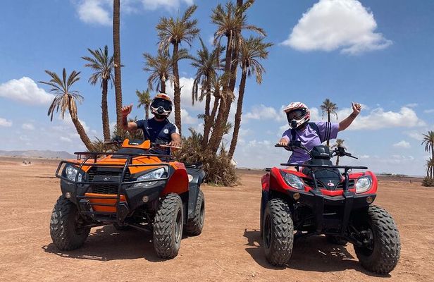 Quad Bike Tour in Marrakech's Palmeraie Desert with Hotel Pick up