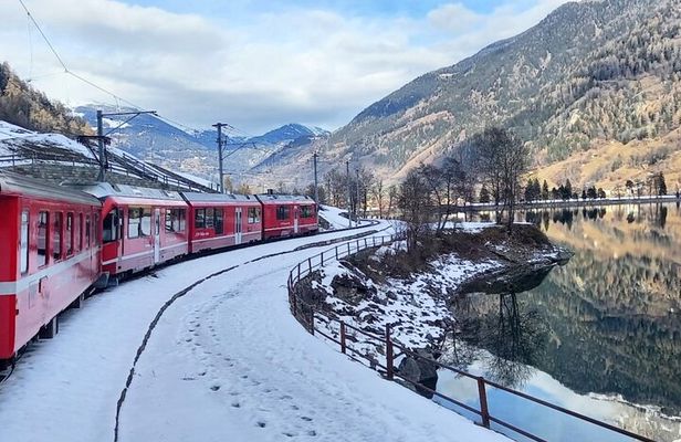 Lake Como, Swiss Alps and Bernina Train From Milan
