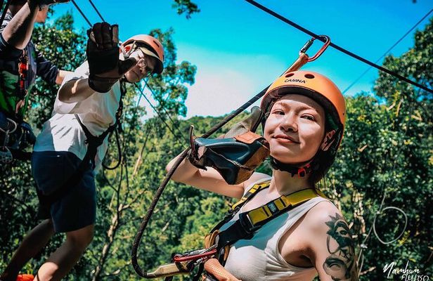 Samui Zipline FLY & Fun Tree Bridge Jungle Cafe & Waterfall