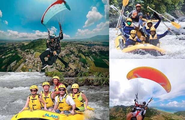 Paragliding and Rafting including lunch and pickup