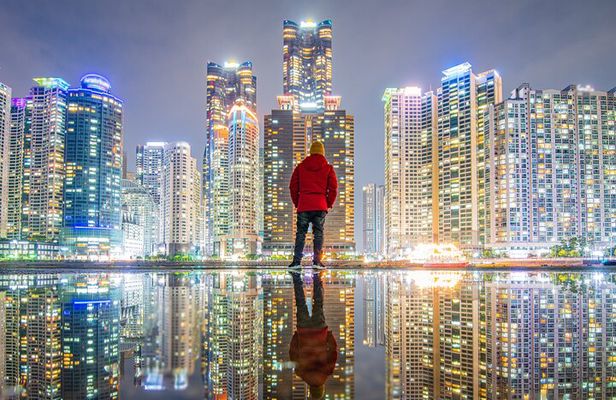 Small Group Busan Night View Tour Opt Night sailing boat