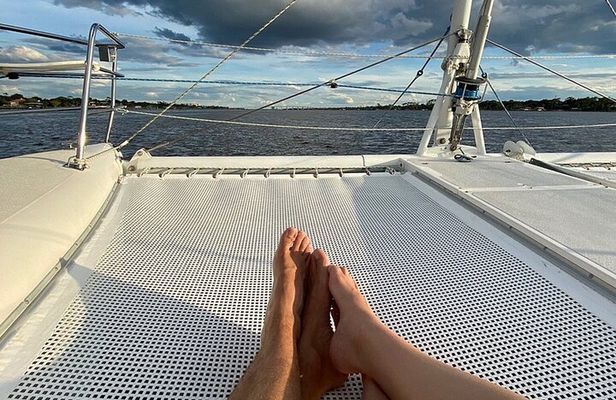 Private Catamaran Sailing Dolphin Manatee Watch in Daytona Beach