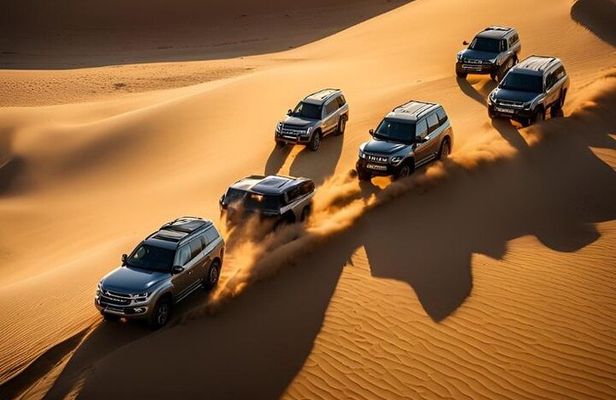 Desert Safari in Red Dunes with Camel Ride, Dinner and Shows