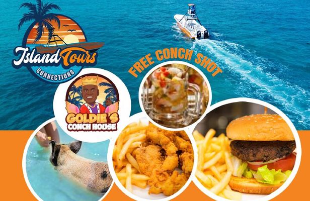 Swimming Pigs & Snorkeling Tour w/ Lunch at Goldie's Conch House