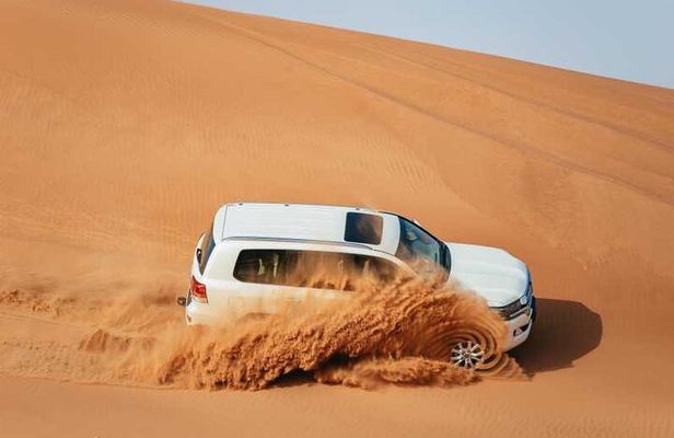 Premium Desert Safari Pick&drop 4x4 with Camel Ride, BBQ Dinner