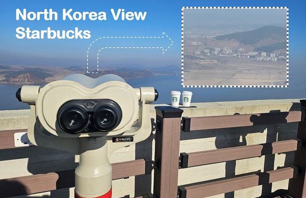 Starbucks DMZ with North Korea View & Hyundai Outlet