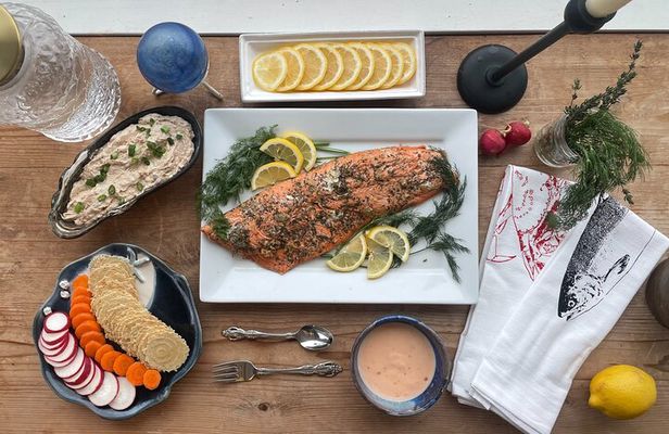 Alaskan Salmon Cooking Class & Dining Experience