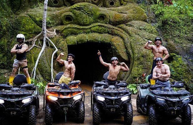 Ubud ATV Waterfall Gorilla Cave & Rafting Trip with Cretya Pool