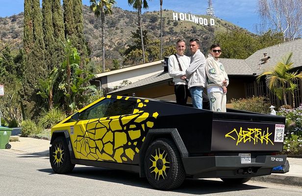 50min Driving Tour: Explore Hollywood in Cybertruck