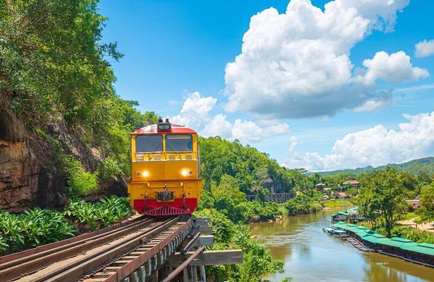 From Bangkok: Kanchanaburi, Death Railway, River Kwai, Waterfall