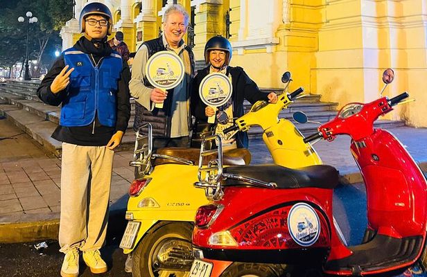 Hanoi After Dark Vespa Tour (4 hours): Street Food & Night Vibes