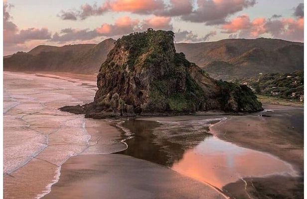 Private Piha Beach, Rainforest Adventure & Mt. Eden with Guide