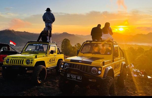 Batur Volcano Jeep Sunrise & Black Lava Experience All included