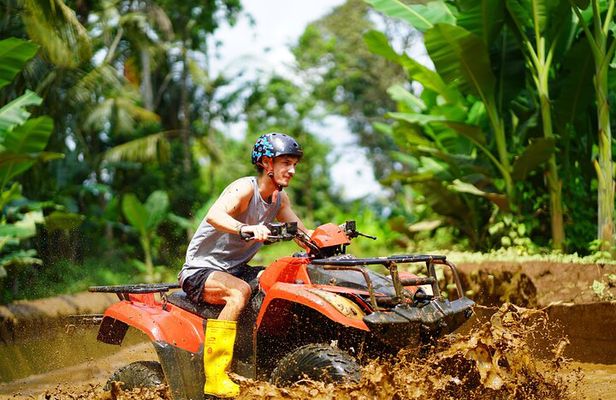 Ubud River Rafting and ATV Gorilla Cave with Cretya Sunset Pool