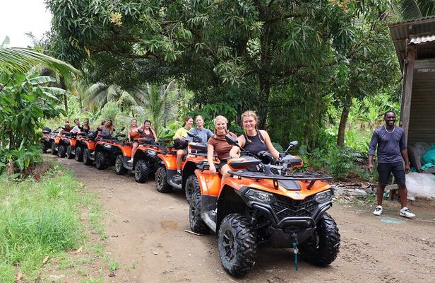St Lucia ATV Tour : Waterfall, Plantation, Beach and Distillery