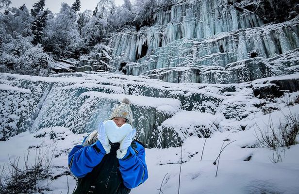 Rovaniemi: Korouoma Canyon & Frozen Waterfalls Tour with BBQ