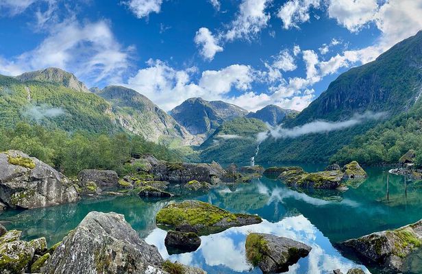 Idyllic Bondhus Glacier Lake and Rosendal - bus from Bergen