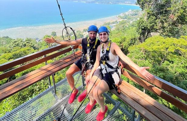 Phuket Hilltop Sea and Jungle Views Zipline Adventure