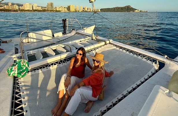 Waikiki Sunset Cruise and Iconic Views with Swimming