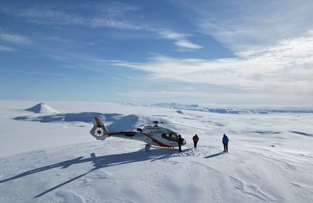 Snowmobile with Helicopter Experience from Gullfoss