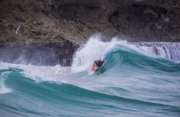 Bodyboarding on the North Side Of Aruba