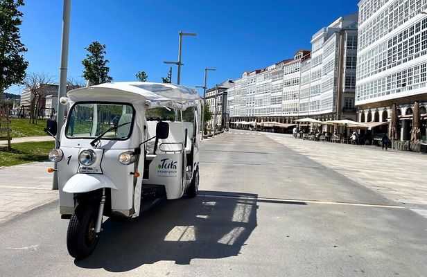 Discover Coruña 60 Minute Private Tour in Tuk tuk
