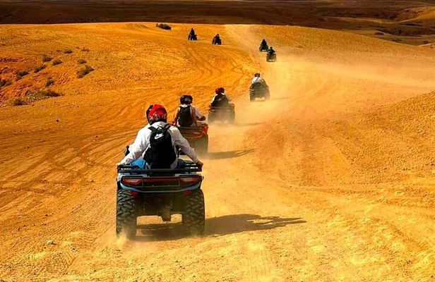 From Marrakech : Agafay Desert Quad Camel Ride and Dinner Show