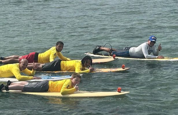 Shared Surfing Lesson In Waikiki with Certified Instructor