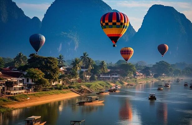 Vang Vieng Laos Hot Air Balloon Adventure Tour