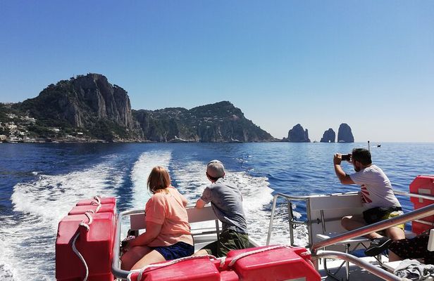 From Capri Guided Tour with Faraglioni and Grottoes Visit