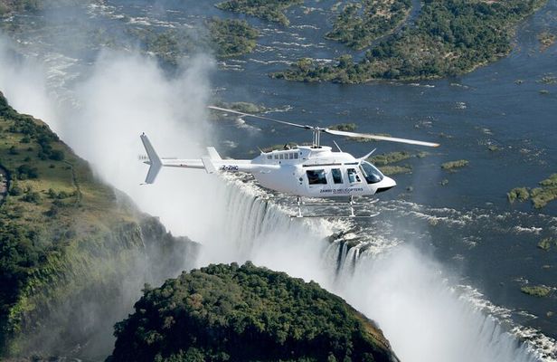 Helicopter Tour over the Victoria Falls with Free hotel pick-up