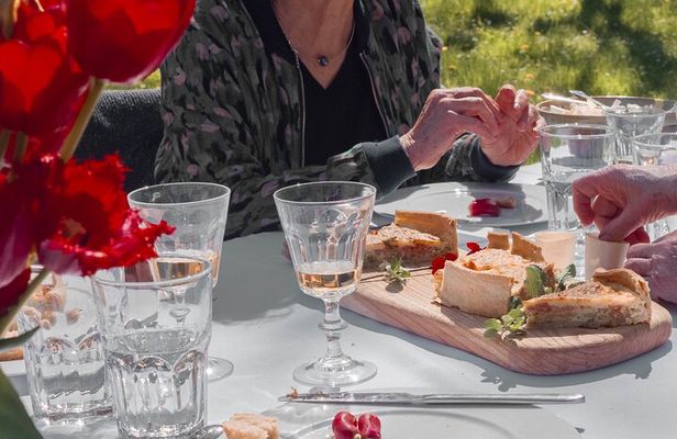 Picnic in the shade of the walnut trees and private visit-tasting